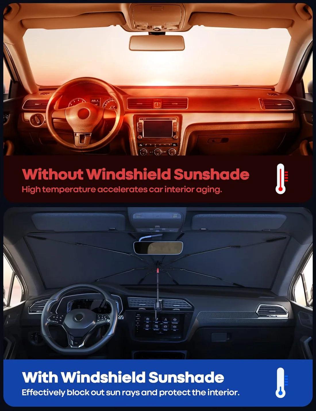 Foldable Car Windshield Sun Shade Umbrella