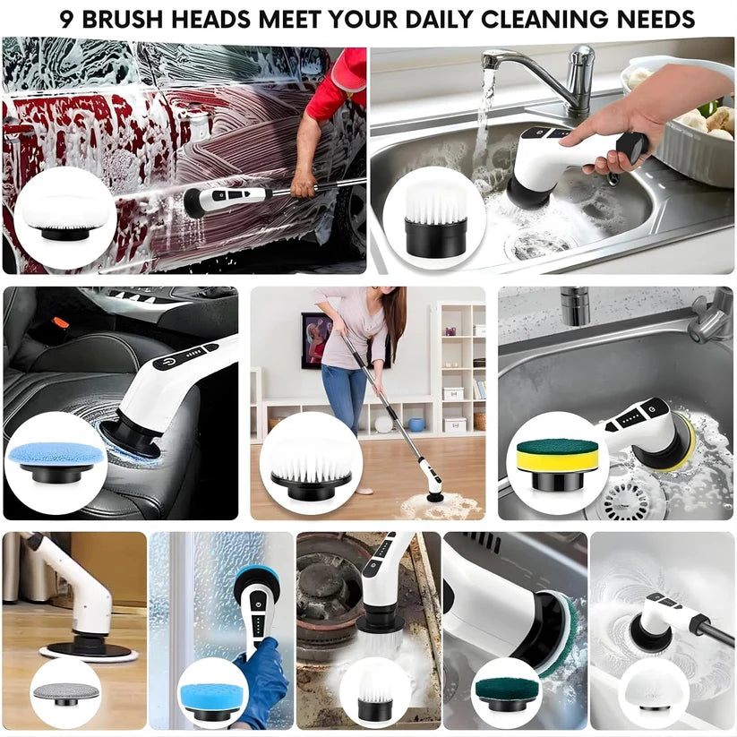 9 in 1 Cordless Home Electric Cleaning Brush