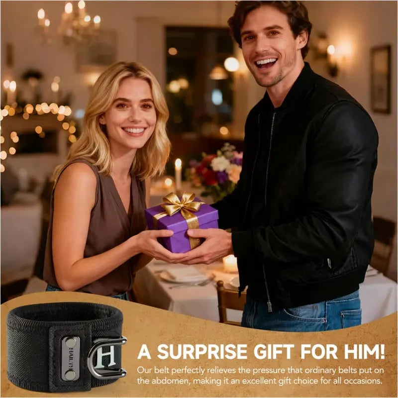 🔥 Tactical Metal Hook Elastic Belt (Unisex) - No Buckle Invisible Design 🔥 | Soft Adjustable Side |