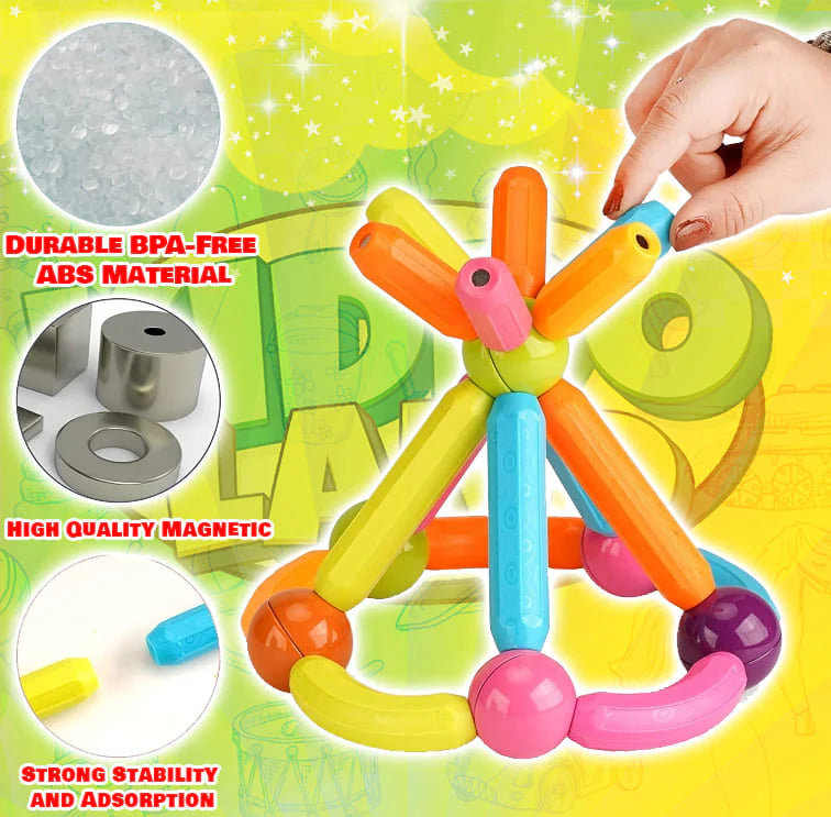Magnetic Building Blocks + FREE 6000 Pages 7 IN 1 PDF Worksheet For Kids